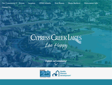 Tablet Screenshot of cypresscreeklakes.com